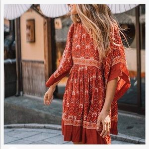 NWT! R. Vimios Bohemian Red Dress